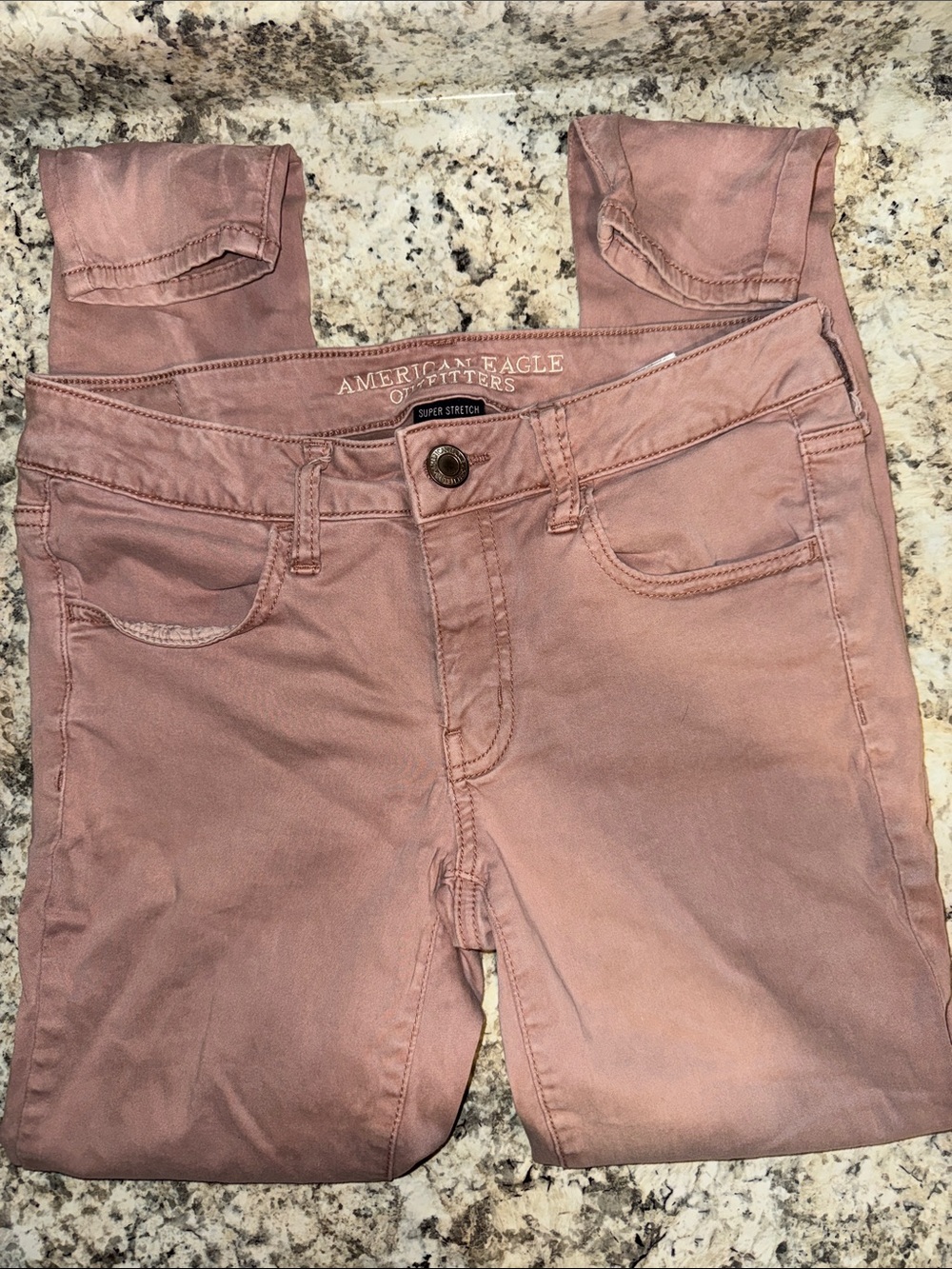 American Eagle Outfitters Dusty Rose Super Stretch Skinny Jeans